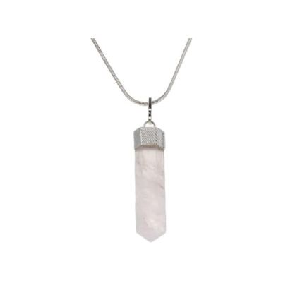 Rose Quartz Pencil Pendant