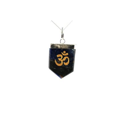 Sodalite Om Symbol Tongue Pendant