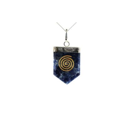 Sodalite Swirl Tongue Pendant