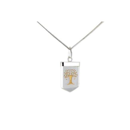 Quartz Tree Of Life Tongue Pendant