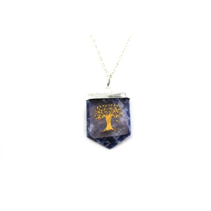 Sodalite Tree Of Life Tongue Pendant