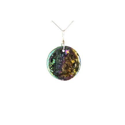 Bismuth Disk Pendant