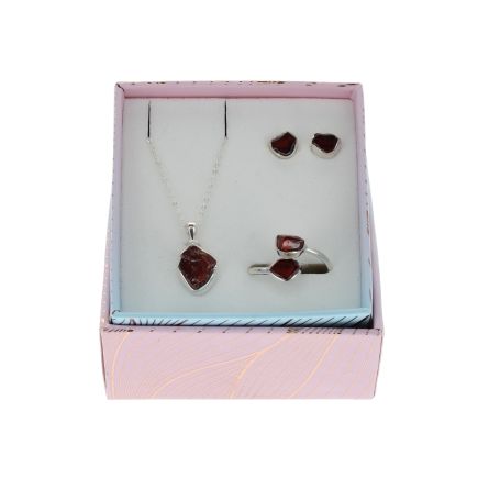 Garnet Jewelry Gift Set