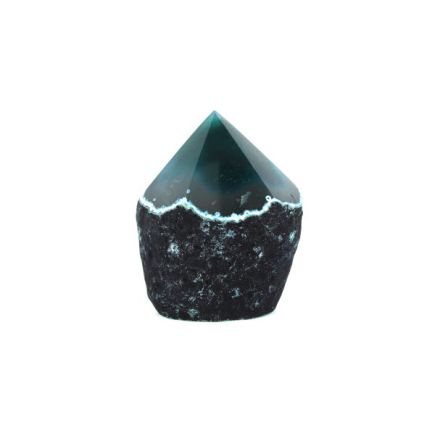Teal Agate Part Polished Point 5