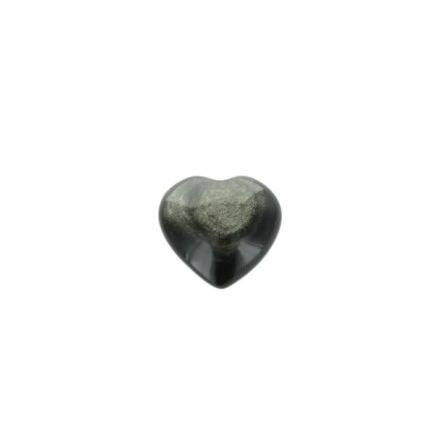 Silver Sheen Obsidian Heart