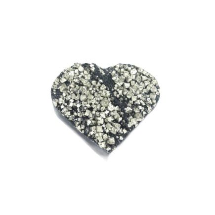 Extra Quality Hematite & Pyrite Heart Size 9