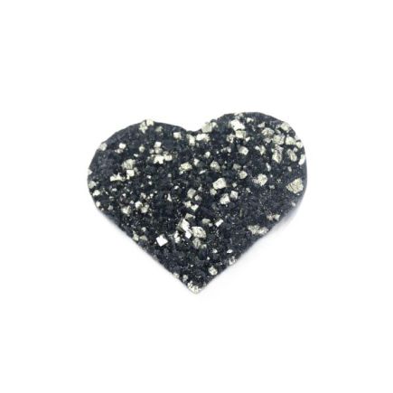 Hematite & Pyrite Heart