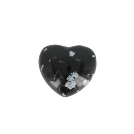 Snowflake Obsidian Heart