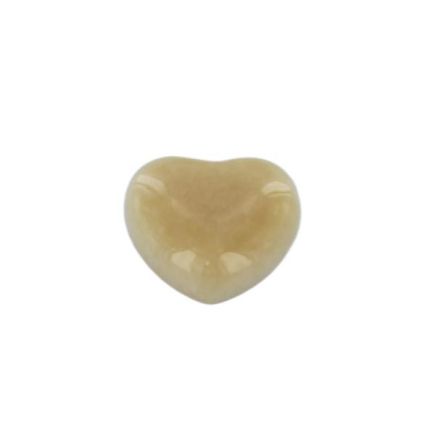 Yellow Calcite Heart