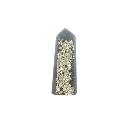 Hematite & Pyrite Polished Point Size 8