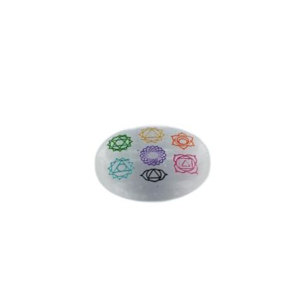 Selenite Chakra Palmstone