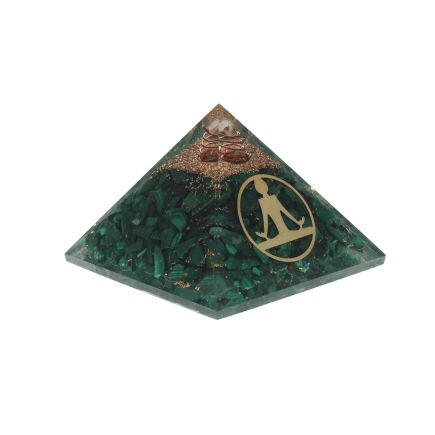 Malachite Meditation Man Pyramid
