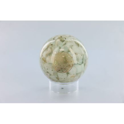 Amazonite Flower Of Life Orgone Sphere