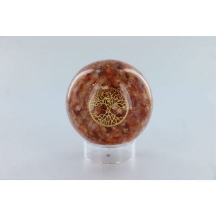 Carnelian Tree Of Life Orgone Sphere