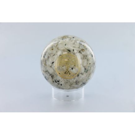 Rainbow Moonstone Tree Of Life Orgone Sphere