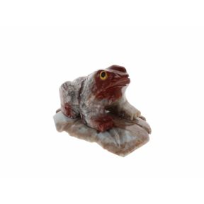 Soapstone Frog On Leaf