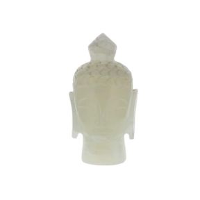 White Aragonite Buddha Head