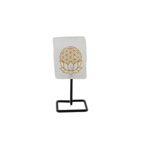 Selenite Lotus Flower on Stand
