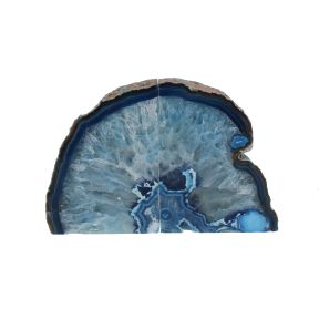 Blue Agate Book Ends 1