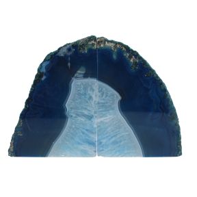 Blue Agate Book Ends 3