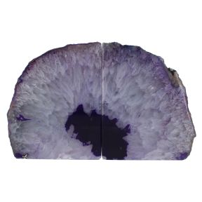Purple Agate Book Ends 1