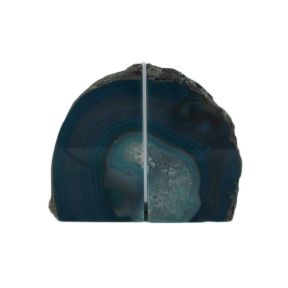Teal Agate Book Ends