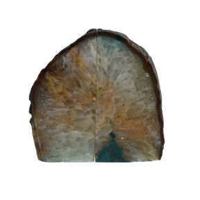 Teal Agate Book Ends 1