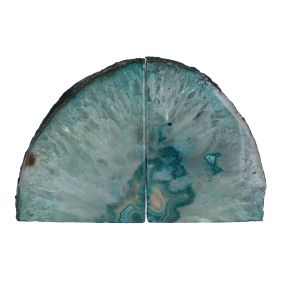 Teal Agate Book Ends 7