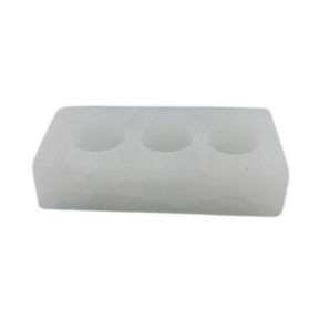 Selenite 3 Hole Brick Candle Holder