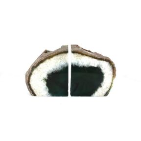 Green Agate Book End Candle Holder