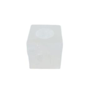 Selenite Cube Candle Holder
