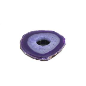 Purple Agate Slice Candle Holder