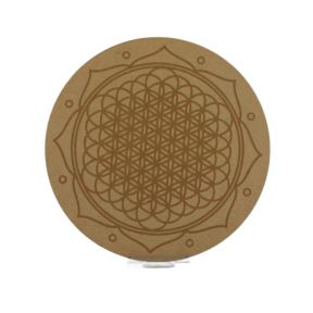 Wooden Flower of Life Charging Plate