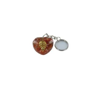 Heart Carnelian Orgone Keyring