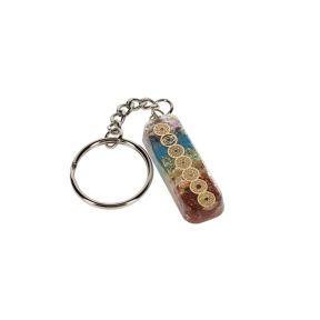 Chakra Orgone Rectangular Keyring