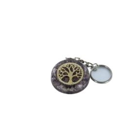 Tree Of Life Amethyst Orgone Keyring