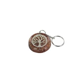 Tree Of Life Carnelian Orgone Keyring