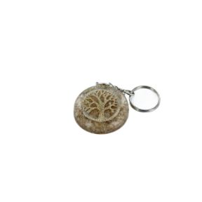 Tree Of Life Citrine Orgone Keyring