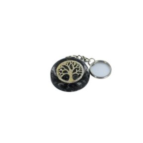 Tree Of Life Tourmaline Orgone Keyring