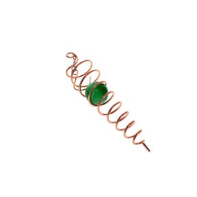 Copper Spiral Wind Spinner with Cats Eye Sphere