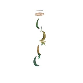 Green Agate Moon & Stars Windchime