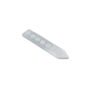 Selenite Etched Point Chakra Ruler
