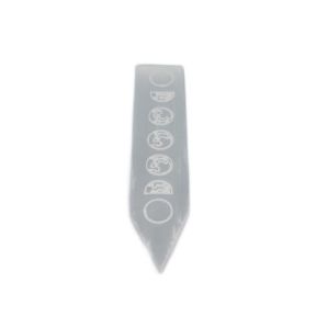 Selenite Etched Point Moon Ruler