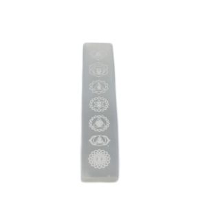 Selenite Etched Chakra Ruler
