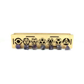 Amethyst Platonic Solids Set