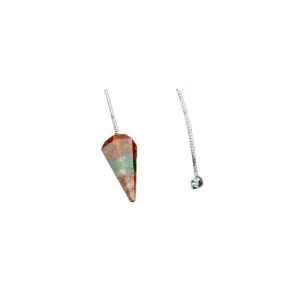Bloodstone Faceted Cone Pendulum