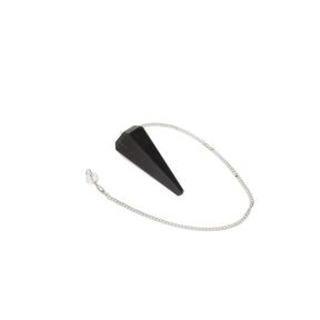 Black Agate Faceted Cone Pendulum