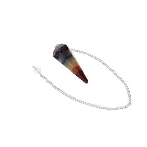 Chakra Layer Faceted Cone Pendulum