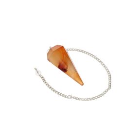 Carnelian Faceted Cone Pendulum