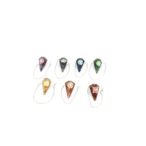 Chakra Faceted Pendulum Set